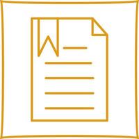 Unique Bookmarked Document Vector Icon