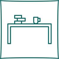 Unique Study Desk Vector Icon