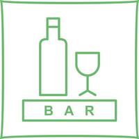 Unique Bar Sign Vector Icon