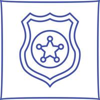 icono de vector de escudo de policía