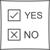 Yes No Option Vector Icon