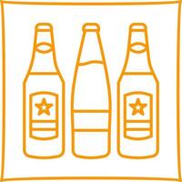 icono de vector de botellas de cerveza