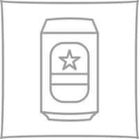 icono de vector de lata de cerveza