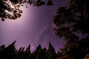 estrellado cielo a noche foto