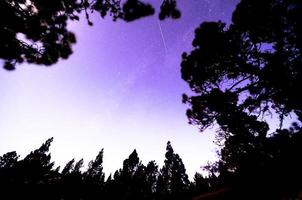 estrellado cielo a noche foto