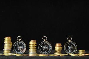 Coins and compasses photo