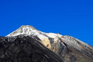 Snowy mountain landscape photo