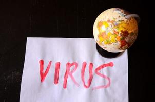 Handwritten virus sign photo