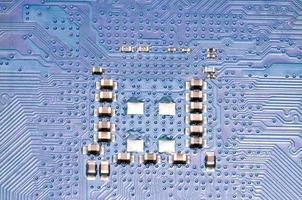 Blue circuit board photo