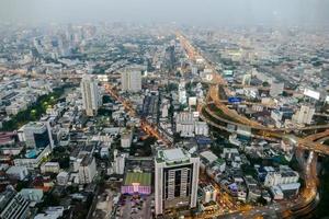 Aerial view of the city photo