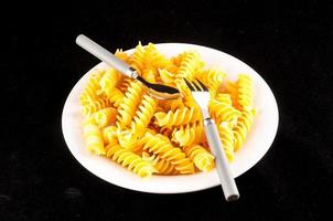Raw pasta close-up photo