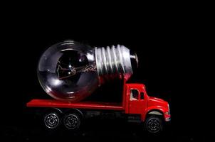 Bulb on toy truck photo