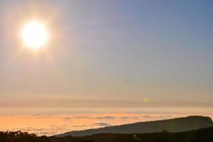 Scenic landscape at sunrise photo