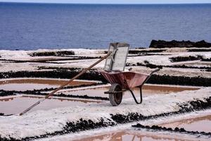 mina de sal en islas canarias foto