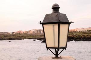 Lamp post on the dock photo