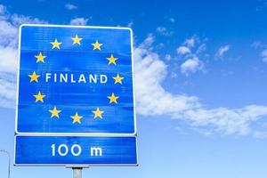 Finland border sign photo