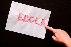 Handwritten ebola sign photo