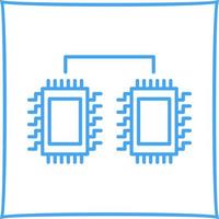 Processors Connected Vector Icon