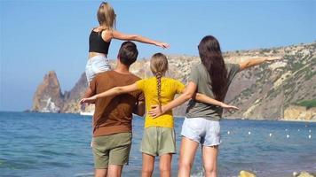 Young family on vacation have a lot of fun video