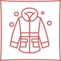 icono de vector de chaqueta de invierno