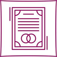 Wedding Contract Vector Icon