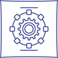 icono de vector de proceso automatizado