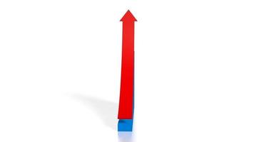 3D Chart with Upwards Arrow, White Background - Great for Topics Like Finance etc. video