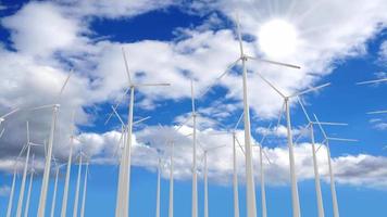vento turbinas - renovável energia conceito video