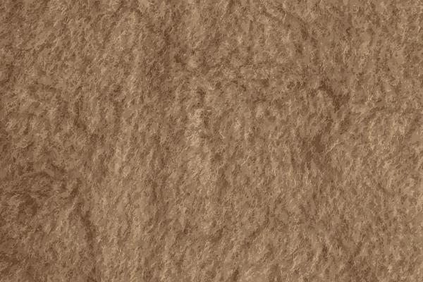 Realistic vector illustration of background picture of a soft fur beige carpet. Wool sheep fleece closeup texture background. Top view.