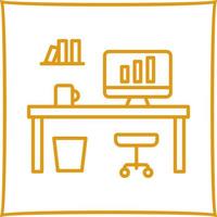 Office Desk Vector Icon