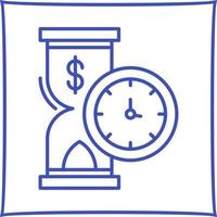 el tiempo es dinero vector icono