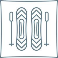 Ski Sticks Vector Icon