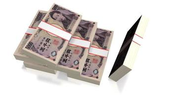 fallen fünftausend japanisch Yen Banknoten - - großartig zum Themen mögen Geschäft, Finanzen usw. video