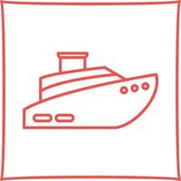 icono de vector de barco