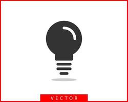 Light bulb icon vector. Llightbulb idea logo concept. Lamp electricity icons web design element. Led lights isolated silhouette. vector