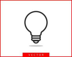 Light bulb icon vector. Llightbulb idea logo concept. Lamp electricity icons web design element. Led lights isolated silhouette. vector