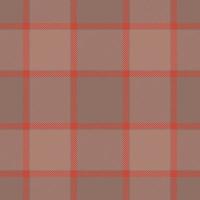 Plaid seamless pattern in red. Check fabric texture. Vector textile print.