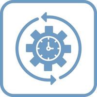 girar el icono de vector de tiempo