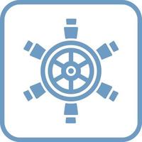 Ship Wheel Vector Icon