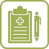 icono de vector de registro médico