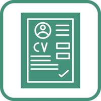 icono de vector de cv