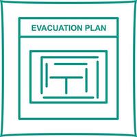 icono de vector de plan de evacuación