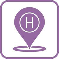 Hotel Location Vector Icon