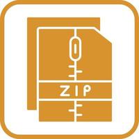 icono de vector de archivo zip