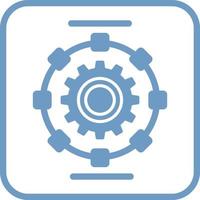 icono de vector de proceso automatizado