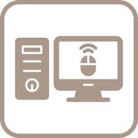 Desktop Computer Vector Icon