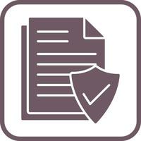 icono de vector de documento válido