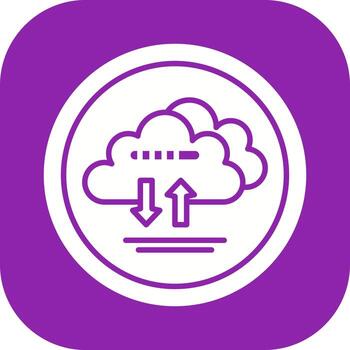 icono de vector de datos de nube