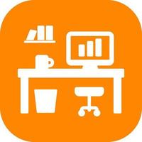 Office Desk Vector Icon