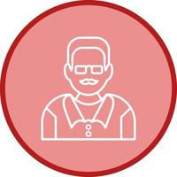 Unique Male Professor Vector Icon